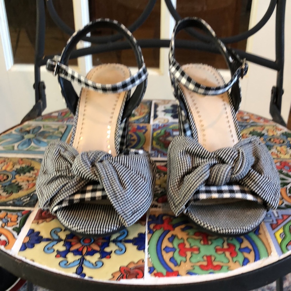 - Sam Edelman Circus black gingham heeled sandals - Picture 2 of 7